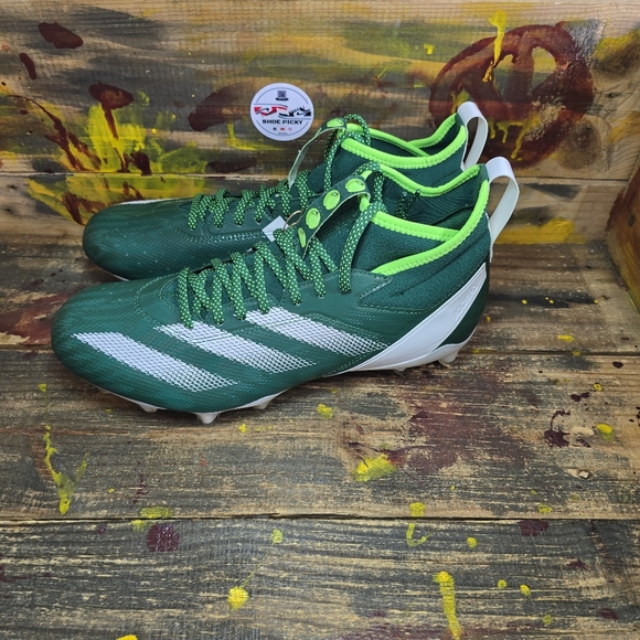 Men adidas adizero impact football cleats Green Apple size 12 if2458 Rare new‎ - Picture 3 of 8